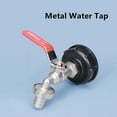 thumbnail image 4 of S60x6 Coarse Thread IBC Tank Tap Connecter X 1/2'' 3/4'' Water Coupling Adapter 1000L Garden Home Replacement Valve Fitting, 4 of 10