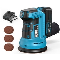Tilswall 20V Cordless Orbital Sander, 5" Electric Palm Hand Sander Tool, 11,000 RPM, with Vacuum Dust Collector, Random Orbit Power Sander for Woodworking, Blue