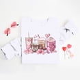 thumbnail image 1 of Amzcrzy Chandails en Molleton pour Femmes Manches Longues Chemises pour Femmes Saint-Valentin Amoureux Café Décontracté Imprimé Manches Longues Col Rond Chandail à Capuchon Imprimé Mode Chandail en Molleton Sans Tête TP, 1 of 8