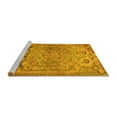 thumbnail image 2 of Ahgly Company Machine Washable Indoor Rectangle Persian Yellow Traditional Area Rugs, 6' x 9', 2 of 4