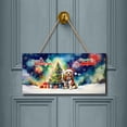 thumbnail image 2 of Merry Christmas and Happy New Year Santa Basset Hound Holiday Xmas Winter Landscape Wood Sign Bassets Dog Breed Lovers Gifts Idea Hanging Wall Home Decor - 00024, 2 of 5