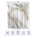 thumbnail image 4 of Split Shower Curtain for Transfer Bench, White Golden Marble Fabric Shower Curtains for Bathroom, Modern Abstract Art Marble Flow Tub Sliding Transfer Bench Waterproof Bath Curtains 72"x84", 4 of 9