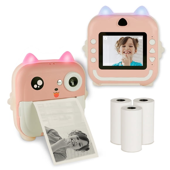 Cámara de Fotos Shimy Impresión Instantánea para Niños con Rollos y Memoria