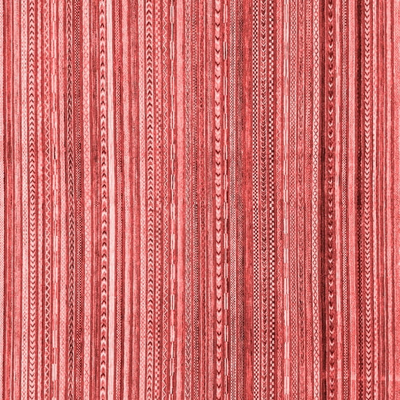 Ahgly Company Indoor Square Abstract Red Modern Area Rugs, 6' Square