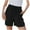 Black, variant on Plebaso Summer Shorts for Women Elastic Waist Casual Shorts Drawstring Womens Loose Wide Leg Shorts