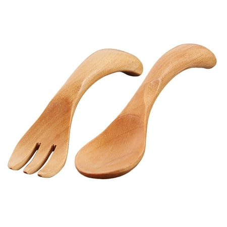 

1 Set of Wooden Children s Tableware Cutlery Set Creative Kitchen Supply