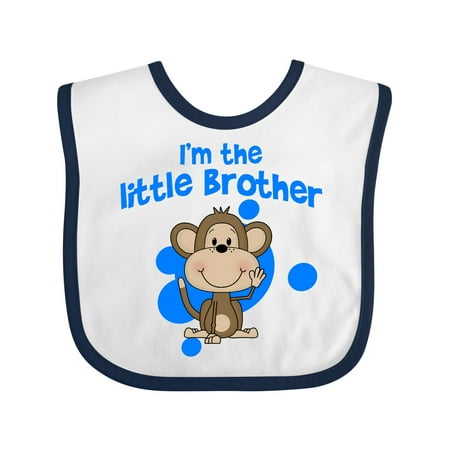 

Inktastic I m the Little Brother with Cute Monkey Gift Baby Boy Bib