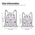 thumbnail image 2 of Xecao Lavender Flowers Pattern Sports Drawstring Backpack - String Swim Gym Bag with Wet Proof Pocket for Women&Men-Medium, 2 of 6