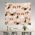 thumbnail image 3 of Bingfone Polyester Fabric Tapestry Beagle Dog On Brown Wall Hanging Tapestry,Daily Decorative Tapestry For Bedroom Living Room Dorm 60l X 51w Inches, 3 of 9