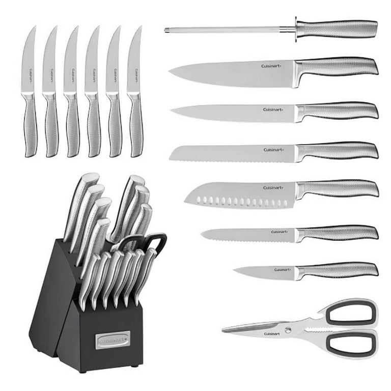 Cuisinart 15pc German Stainless Steel Hollow Handle Cutlery Block Set w/Acacia Block