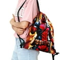 thumbnail image 2 of XINGUI Deadpool Dead Pool-theme Drawstring Backpack Sports Gym Bag Water Resistant String Bag Cinch Bag18"X16"（45X40cm）, 2 of 6