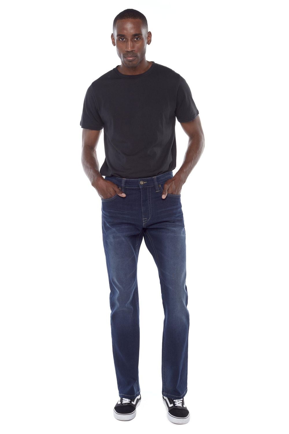 Jeaniologie ™ Jean bootcut à 5 poches pour homme - Rinçage indigo foncé Taille 28  -  38