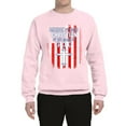 thumbnail image 2 of Wild Bobby, American by Birth Christian by The Grace of GOD Inspirational/Christian Unisex Crewneck Graphic Sweatshirt, Light Pink, Small, 2 of 6