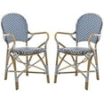 thumbnail image 1 of Pemberly Row Wicker Patio Dining Side Chair in Navy (Set of 2), 1 of 13