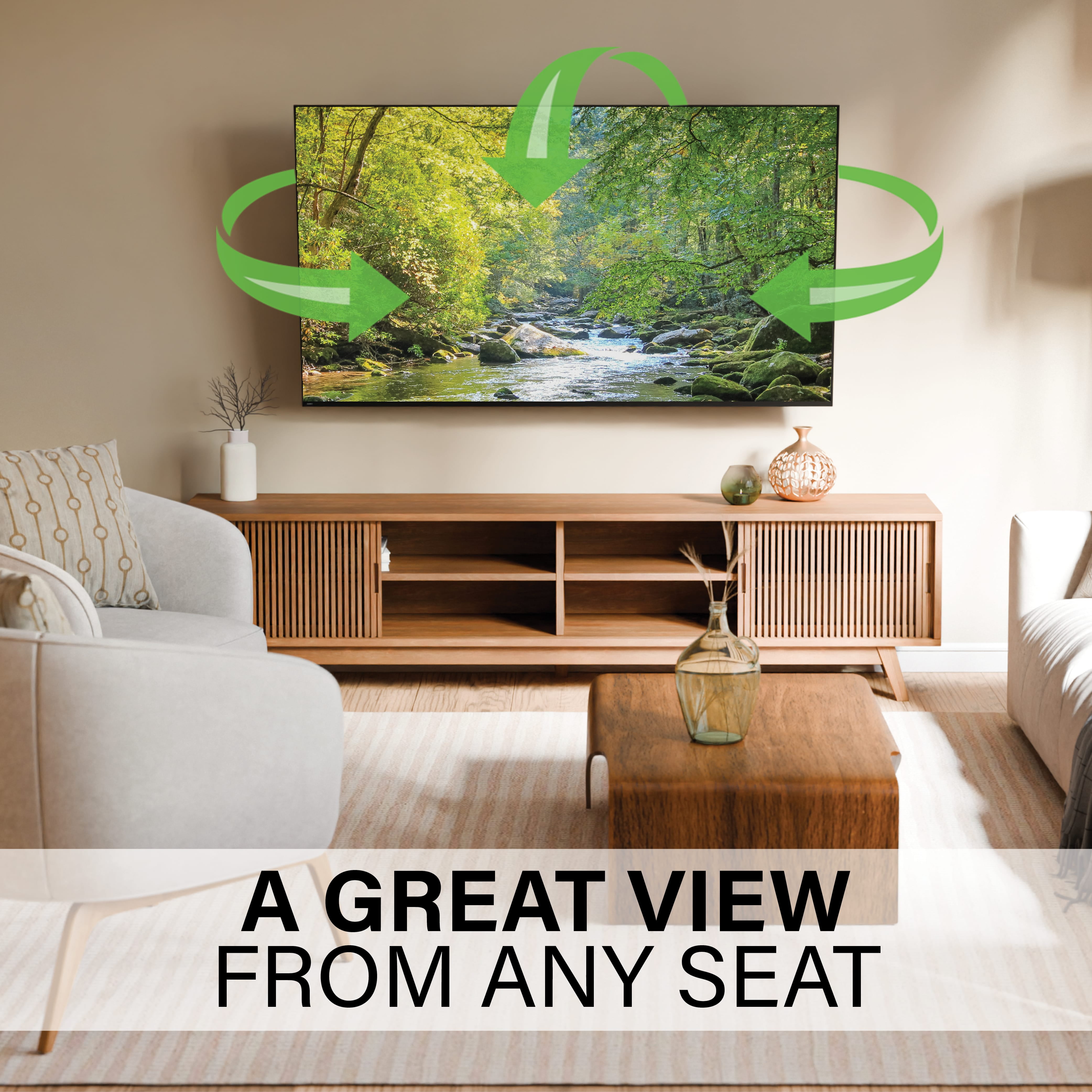 SANUS VuePoint Full-Motion TV Mount for TVs 42"-85" up to 120 lbs