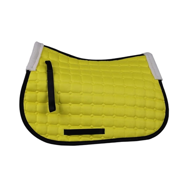 Manta para silla de montar inglesa, fácil instalación, absorbe la humedad, cómoda y transpirable. Amarillo