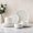 White, variant on Handcrafted Stoneware Dinnerware Set for 4, Dishwasher & Microwave Safe, Chip and Scratch Resistant, Reactive Glaze White