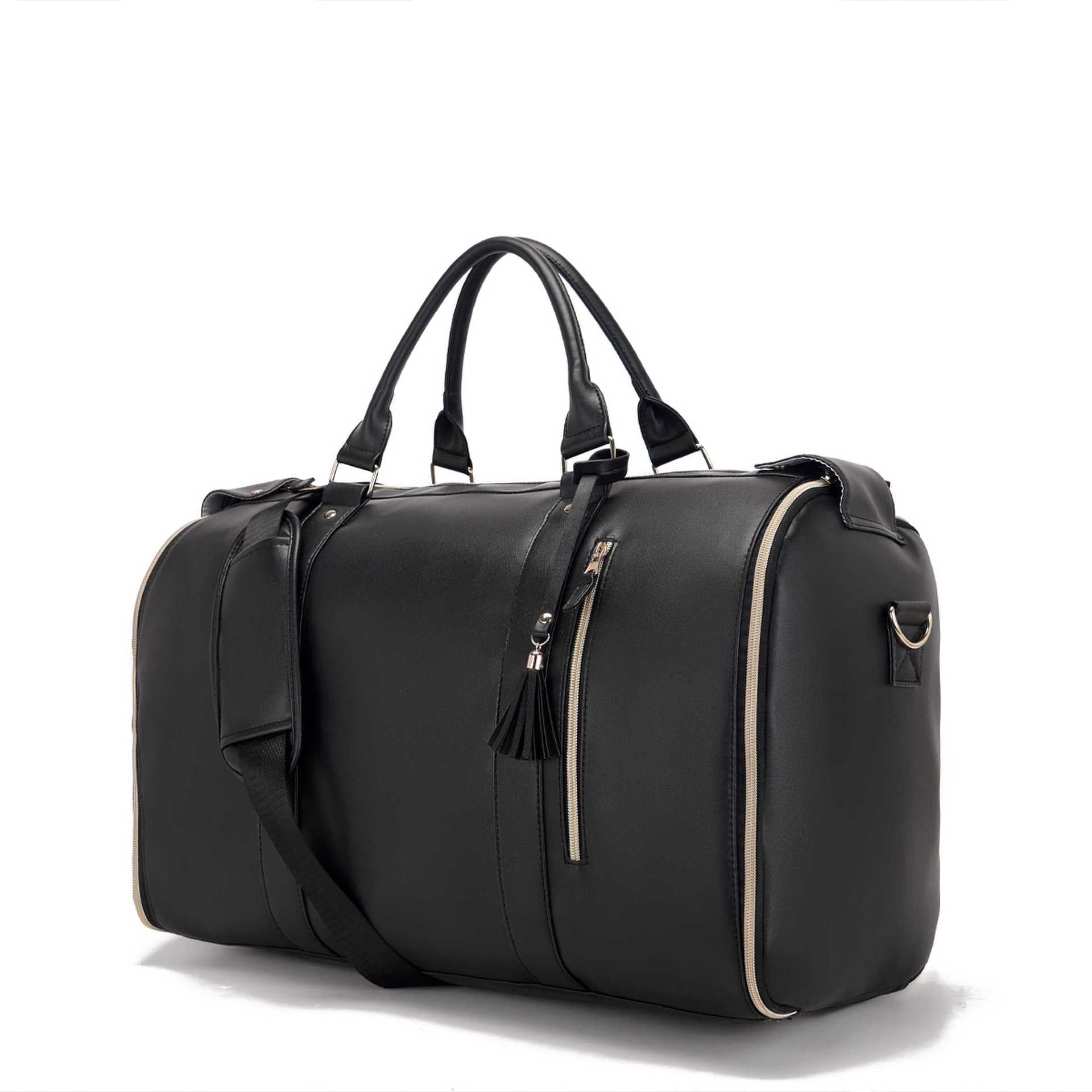Men Women's Garment Bag Large Capacity Duffel Bag Suit Travel Bag Weekender Bag with Shoe Pouch