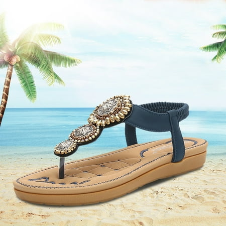 

Women s Ladies Fashion Casual Solid Open Toe Platforms Sandals Beach Shoes Black 6.24336