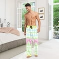 thumbnail image 7 of Cotton Mens PJ Pajama Pants Bottoms Waistband Sleepwear with Pockets Cute Bows and Plaid, 7 of 7