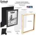 thumbnail image 4 of Cardinali Winston Tabletop Frame, 3 Pack, 5x7" Cream with Gold Bead Picture Frame for Desk & Mantel Decor, Hand Finished Beaded Border, Easel Back, Shatter-Resistant Acrylic Glazing, Made in the USA, 4 of 7
