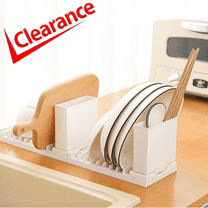 Bxaolu Expandable Dish Rack, Compact Dish Drainer, Dish Drying Rack with Cutlery Holder Plate Rack, Small Sink Drainer for Sink or Kitchen Countertop