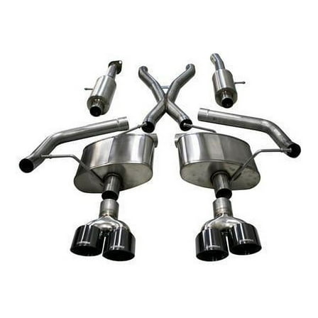 Corsa 2018-2021 Jeep Grand Cherokee TrackHawk 6.2L Sport Cat-Back Dual Rear Exit w/4.5in Black Tips