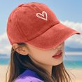 thumbnail image 4 of Gorra de béisbol para mujer con bordado de corazón: gorra de moda para niñas para deportes al aire libre,ajustable,bonita y casual, 4 of 6