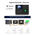 thumbnail image 4 of Time Clock,Attendence Machine Fingerprint Attendance Biometric Machine System Employee Keypad Electric Time Clock Recorder USB Data Manage, 4 of 5