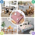 thumbnail image 4 of Pink Christmas Santa and Tree Pattern Square Tablecloth,Waterproof Square Table Cover,Wipeable Spillproof Washable Table Cover for Home Kitchen Party Decor 60"x60"(152x152cm), 4 of 6