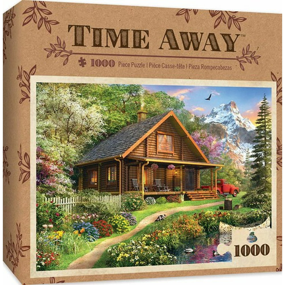 MasterPieces Time Away Mountain Retreat Log Cabin 1000 Piece Jigsaw