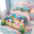 thumbnail image 2 of Manfei Underwater Axolotl King Size Comforter Sets,Ocean Amphibian Print Comforters King Size,Pink Reversible,3 Pieces,1 Comforter and 2 Pillowcases, 2 of 7