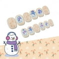 thumbnail image 3 of Christmas Nail Stickers for Kids 24pc Wearable Cute Nail Patch Pack Holiday Designs Easy Apply DIY Decals 24PCS, 3 of 4