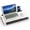 White, variant on Lap Desk Home Office Lap Desk Portable Laptop Desk for Left Right - Handers with Whole Mouse Pad Wrist Pad Dual Cushion Phone Tablet Slots Fits Up to 17 Inch Laptops