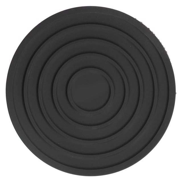 Kitchen Coasters, Heat Resistant Easy Storage Decorative Practical Round Coasters For Restaurant For Home Black