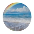 thumbnail image 2 of JEUXUS Beach Pattern Round Fitted Tablecloth,Elastic Edge,Waterproof Wipeable Round Table Cover for Indoor Outdoor Patio Use,Multicolor,for Round Tables, 2 of 7