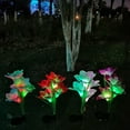 thumbnail image 5 of Harpi Solar Lights Outdoor Clearance, Solar Flowers Lights Outdoor Garden, Waterproof Decorative Lights with 4 Lily Flowers, Color Changing LED Solar Powered Landscape Lights for Yard Garden Patio, 5 of 8