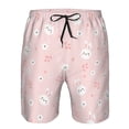 thumbnail image 4 of Kdxio Cute Bunny Pattern Mens Casual Shorts - Drawstring Summer Beach Sports Shorts for Men, 4 of 9