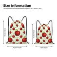 thumbnail image 2 of Fuzoiu Fruit Apples Print Drawstring Backpack for Gym, Travel, Yoga,Sports Sackpack String Bag for Women Men-Small, 2 of 6