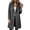 Gray, variant on QIYAGBSA Trench Coat Women Soft Notched Lapel Collar Double Breasted Mid Length Long Sleeve Lightweight Lined Fall Casual Outerwear with Patch Pockets (Beige, S)