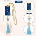 thumbnail image 2 of 1Set 2pcs Lucky Cat Blessing Bag Pendant Japanese Omamori Charms Brocade Blessing Bag with Tassel Japanese Maneki Neko Cat Charms Lucky Blessing Bag for Blessing Health Career Love Money Mixed Color, 2 of 6
