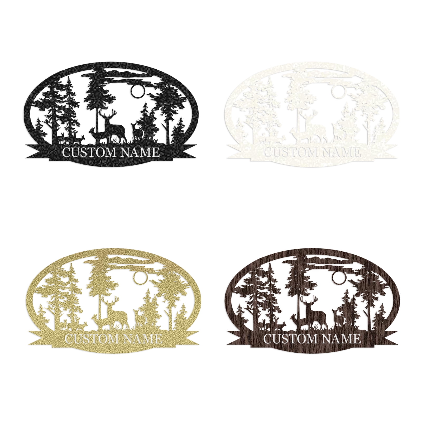 Personalized Deer Metal Cabin Sign | Custom Metal Sign | Personalized Camping Signs | Deer Hunter Gift | Custom Signs Outdoor Metal | Custom Family Name Sign | Cabin Decor | Porch Sign(10inches)