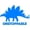 Light Blue, variant on Stegosaurus Bedroom Wall Decal - "Unstoppable" Dinosaur Quote for Bedroom Walls - 20"x15" - Dino Décor for Boy's Room