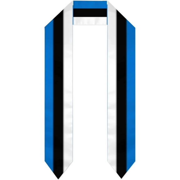 DABOYOZHZH Estonia Flag Graduation Shawl Sash Stole Wraps Scraf For International Study Pride Women Men