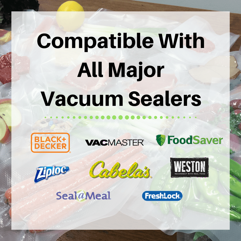 Geniusidea Vacuum Sealer Bags for Food Saver, 4 Pack 11 x 25'ft Commercial Grade Food Saver Vacuum Sealer Bags Rolls, Food VAC Storage & Seal, Meal