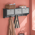 thumbnail image 1 of SoBuy FRG282-SCH Wall Coat Rack Wall Shelf Wall Storage Cabinet Unit, 1 of 7
