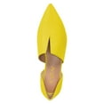 thumbnail image 4 of YDN Women Classic Pointed Closed Toe D'Orsay Ballet Flats V Cut Chunky Low Heels Slip On Office Dress Loafer Casual Shoes Size 10.5 Yellow, 4 of 4