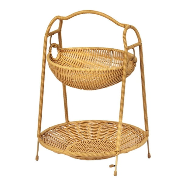 Organizador de tejida, soporte decorativo, cesta de comida, bandeja para servir para cocina, Picnics, fiesta, comedor, sala de estar