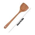 thumbnail image 5 of Wooden Spatula under $5! kkbbma Wooden Kitchen Utensil Set, Non-Stick Pan Safe Spatula Spoon, Natural Wood Cooking Tools for Stirring Flipping, Eco-Friendly Kitchenware, 5 of 9
