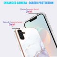 thumbnail image 6 of Case Compatible with Samsung Galaxy A14 5G Cases Samsung A14 5G Phone Case Ultra Thin Anti-Scratch Marble Protective case (White), 6 of 14